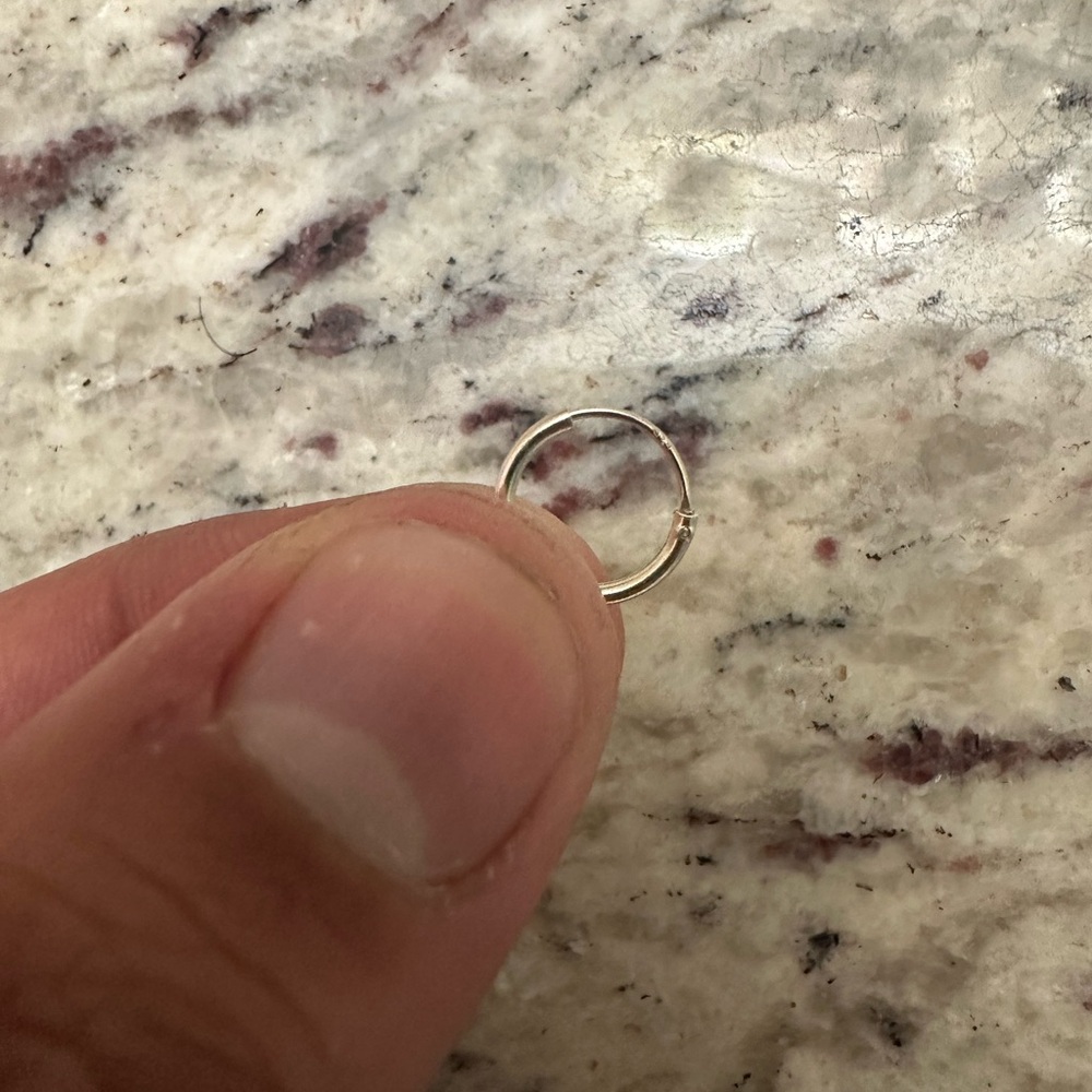Sterling silver hoops earrings